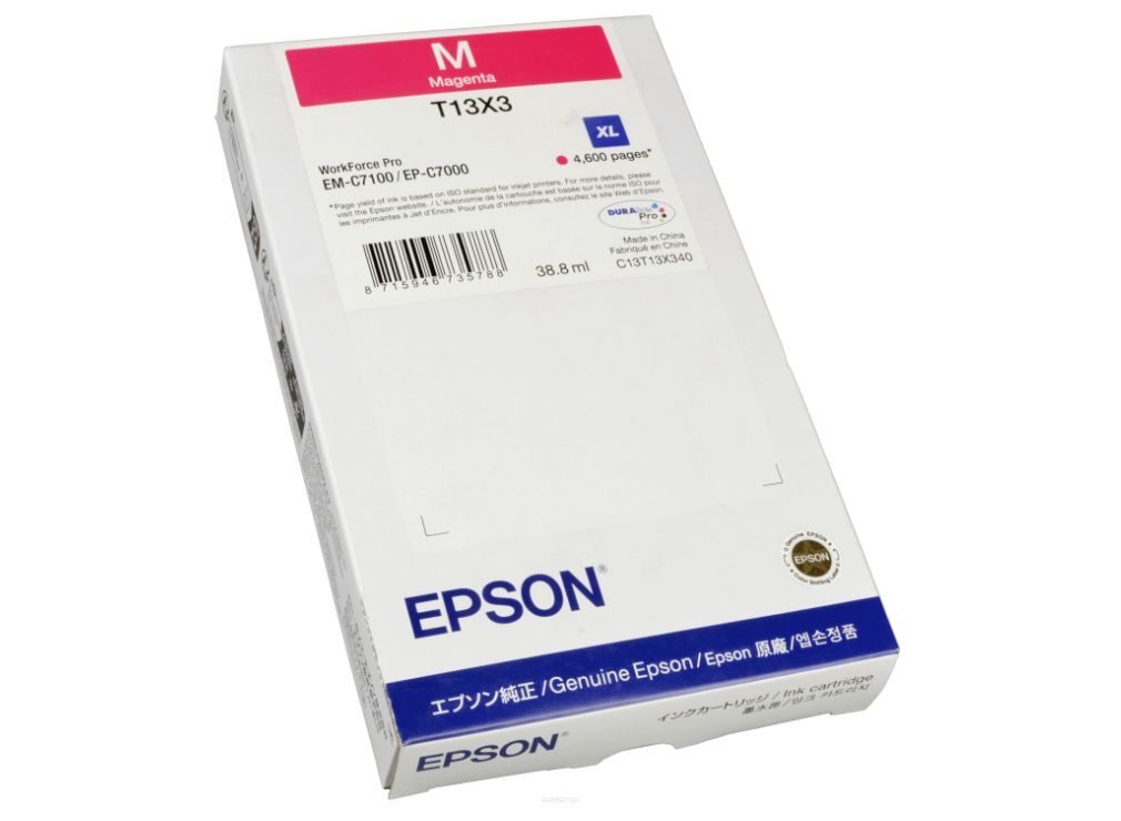 Tusz EPSON T13X3 MAGENTA do WorkForce Pro EM-C7100/EP-C700 C13T13X340