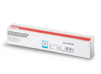 Toner OKI C310 C330 C331 C510 C511 C530 C531 MC351 MC352 MC361 MC362 MC561 MC562 Cyan (2k) - 44469706 - 3