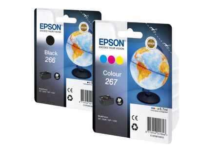 Komplet tuszy EPSON do drukarki WF-100W 266BK+267CMY