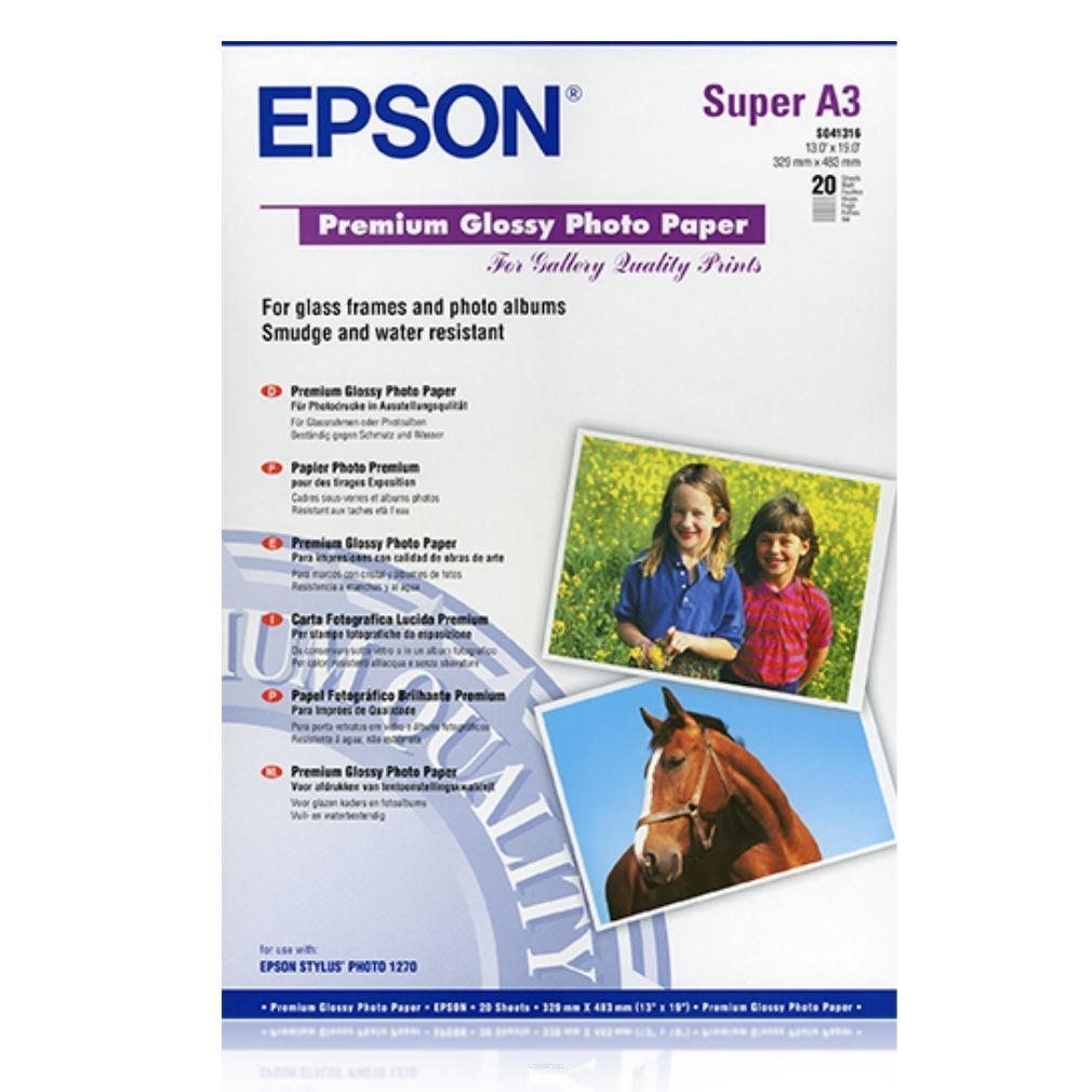 Papier Epson C13S041316 Glossy Photo A3+ 20 ark. 255 g/m2